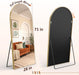 71" X 28" Arched Full Body Mirror,Standing or Leaning Tempered Glass Shatterproof Full Length Mirror with Stand for Bedroom Living Room Entryway,Gold