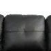 Semi PU Leather Sectional Sofa, L Shaped Couch, Sectional Sofa Set for Small Space Living Room, Black(Without Ottoman)