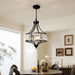 Black Modern Farmhouse Crystal Chandelier Living Room