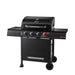 4-Burner Propane Gas Grill in Matte Black with Trivantage Multifunctional Cooking System