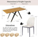 7-Piece Dining Table Set for 6, Oak Color Table with 6 Chairs