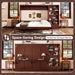 Queen Horizontal Murphy Bed With Desk WalnutFinish