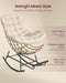 Outdoor Rocking Chair with Extendable Footrest, Removable Cushion