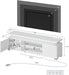 TV Stand with LED Lights & Power Outlet, Modern Entertainment Center for 32/43/50/55/65 Inchs Tvs, Table, Universal Gaming Media Stand Storage Cabinet and Large Storage, White