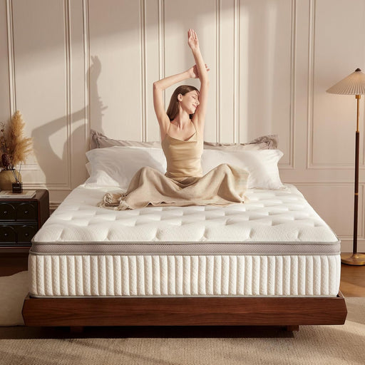 Queen Mattress, 10 Inch Queen Size Cooling Gel Memory Foam Mattresses for Pressure Relief, Medium Firm Hybrid Mattress in a Box, Certipur-Us Certified