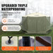 12X12Ft Pop up Gazebo Tent with Mosquito Netting, 6 Removable Wind Panels & 2 Mesh Windows, Outdoor Canopy Shelter for Patio, Army Green