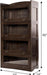 Solid Oak Wood Barrister Bookcase with Glass Doors, Mission-Style Tall Bookshelf for Home Office, Walnut