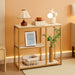 31.5" Narrow Console Table with 3-Tier Storage, Industrial Sofa Table for Entryway, Living Room & Hallway - Gold Marble Faux Top, Sturdy Metal Frame