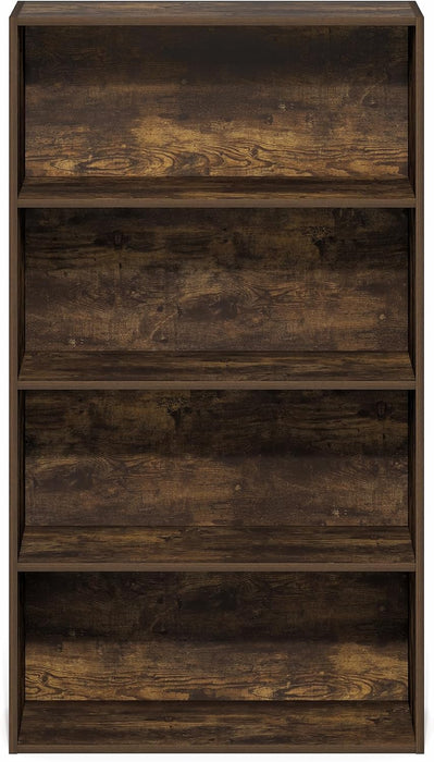 Contemporary Amber Pine Four Tier Bookcase Storage