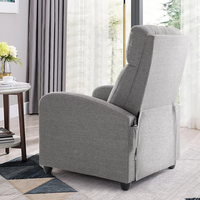 Recliner Chair Single Sofa with Footrest and Massage, Gray