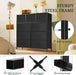 9-Drawer Dresser for Bedroom, Anti-Tip Tall Storage Organizer Chest of Drawers with Wooden Top and Metal Frame Fabric Bins for Closet, Living Room, Hallway, Entryway, Black