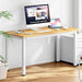 120cm TeakWood White HighGloss Finish Desk Stability