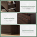 Modern 9 Drawer Dresser for Bedroom, Simply Chest of Drawers, Wood Storage Dresser with Deep Drawers for Living Room Hallway Entryway (Brown)