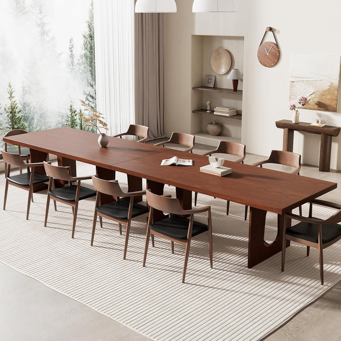 Walnut 71Inch Dining Table Seats SixToEight Contemporary