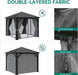 10'X10' Metal Hardtop Gazebo Outdoor Patio Single Top Canopy Galvanized Iron Garden Tent Curtains Netting for Backyards Decks Lawns,Gray