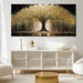 Large Golden Tree of Life Wall Art Decor Modern Ready to Hang Room Wall Decor Large Wall Art for Living Room Kitchen Office Bedroom Canvas Prints Decor 29X58 Inch