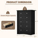 Tall Dresser for Bedroom, Modern Dressers with 5 Drawer