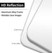48X30 Inch Silver Bathroom Mirror, Metal Framed Silver Rectangle Mirrors, Rounded Rectangular Vanity Mirror, Wall Mounted Mirrors for Living Room Bedroom Entryway Hangs Horizontal or Vertical