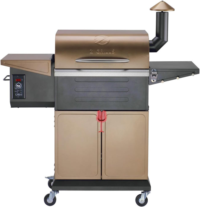 8-In-1 Outdoor BBQ Grill with PID 3.0 Controller, Wood Pellet Smoker, Auto Temperature Control, Huge Storage Cabinet Side Shelf with Tool Hooks, 572 Sq in Cooking Area for Camping Party