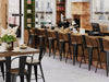 Metal Bar Stools Set of 4, 30" Bar Height with High Backs, Black | Matte Black Metal Frame Barstools, Modern Farmhouse High-Back Bar Chairs, Larger Seat for Kitchen and Dining Islands
