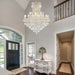 Gold Large Crystal Chandelier-24-Light Chandelier Light Fixture Modern Maria Theresa Crystal Chandeliers Light for Foyer, Entryway, Staircase,High Ceiling,Living Dining Room