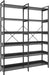 6 Tier Bookshelf with 12 Open Shelves and Raised Baffle, Black