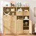 Bolten 49.4In Accent Rattan Cabinet,Storage Cabinet, Bathroom Storage Cabinet with 2 Drawer
