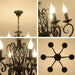Matte Black 26Inch 8 Light FrenchCountry Chandelier