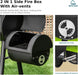 Heavy Duty Charcoal Wood Offset Outdoor Smoker Grill, Charcoal Grill with Smoker Combo for BBQ Grilling, 512 SQ.IN.