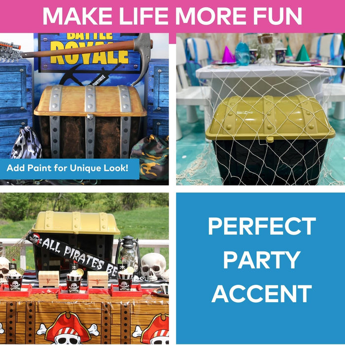 Large Black Pirate Treasure Chest Storage Capacity