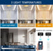 6-Rings Chandelier Modern, Gold Large Contemporary LED Light for Living Room Entrance, Dimmable Flush Mount High Ceiling Chandeliers with Remote Control for Villa Foyer