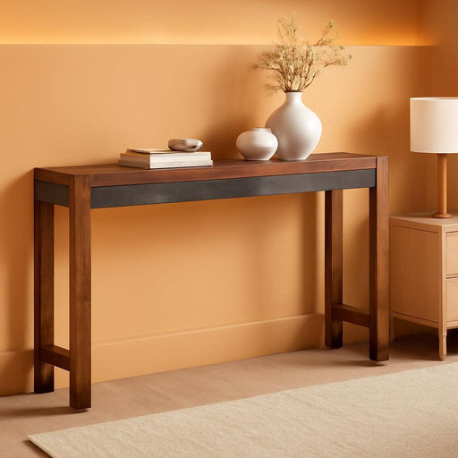 Furniture Torjin Urban Counter Height Dining Room Table, Two-Tone Brown