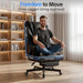 Ergonomic Gaming Office Chair for Adults, Big and Tall Heavy Duty Computer Desk Chair, High Back Video Game Chair with Footrest, Comfortable Leather Home Wide Gamer Chair with Lumbar Support (Black)