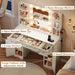 White Vanity Desk With Premium Illuminated Mirrors