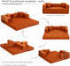 76InchCorduroyPremiumFutonSofaBedForSmallSpacesOrange