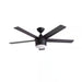 Merwry 48 In. Integrated LED Indoor Matte Black Ceiling Fan with Light Kit and Remote Control