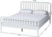 Lucera Bobbin Wood Platform Bed, Full, White