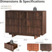47" Wide 6 Drawer Dresser for Bedroom, Skeleton Line Design
