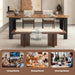 Walnutwood Oval Extendable Dining Table With Leaves