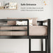 IndustrialStrength Alloy Metal Twin Bunk Bed Black