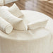 55 Inch Beige Chenille Accent Armchair Upholstered