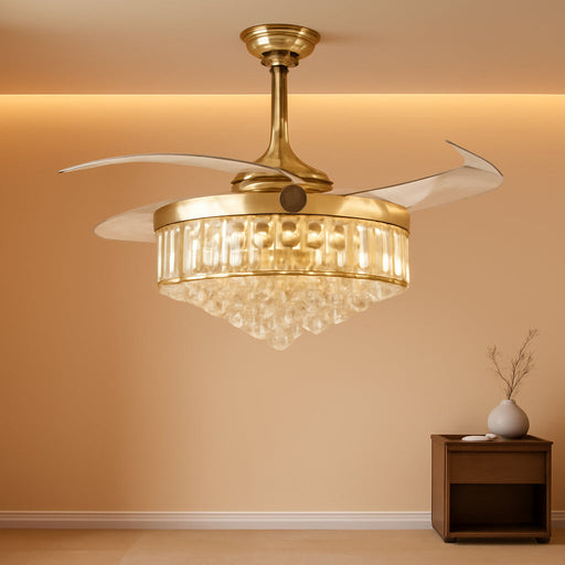 UltraQuiet 42 Inch Fandelier Ceiling Fan RemoteLED