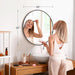 Black round Wall Mirror 24 Inch, Bathroom Mirrors for over Sink, Circle Mirror for Bathroom, Entryway, Bedroom, Vanity