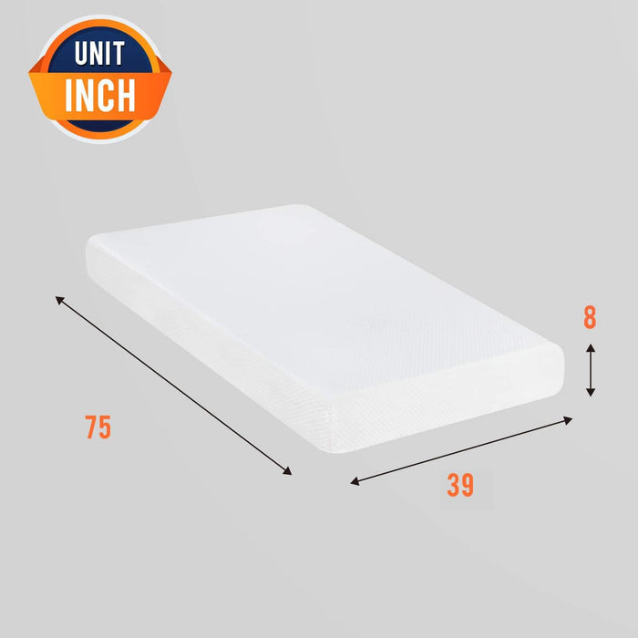 8 Inch Twin Mattress Gel Memory Foam Mattress for Cool Sleep & Pressure Relief, Medium Firm Mattresses Certipur-Us Certified/Bed-In-A-Box/Pressure Relieving (8 In, Twin)