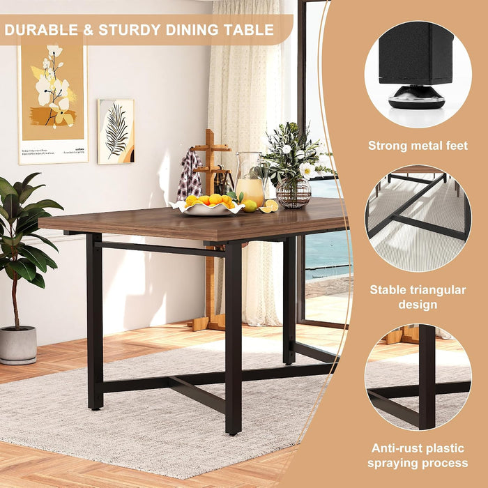 66-86" Extendable Dining Table for 4-10 People, Farmhouse Table,Walnut