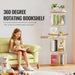 Rotating Bookshelf 360 Degree Revolving 4Tier Wood