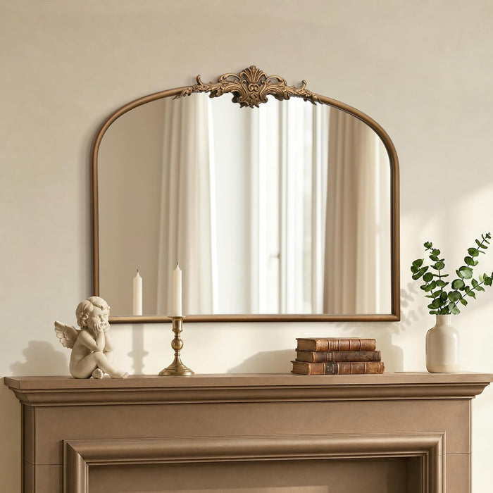 Antique Gold Wall Mirror: 32"X24" French Brass Decorative Mirrors