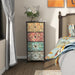 Mandala Fabric Drawers Dresser Narrow Chest Bedroom