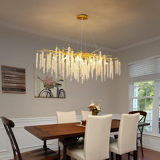 Golden Tree Branch CrystalChandelier 13 Light Pendant