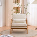 Beige Midcentury Modern Upholstered Accent Chairs Pillow